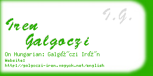 iren galgoczi business card